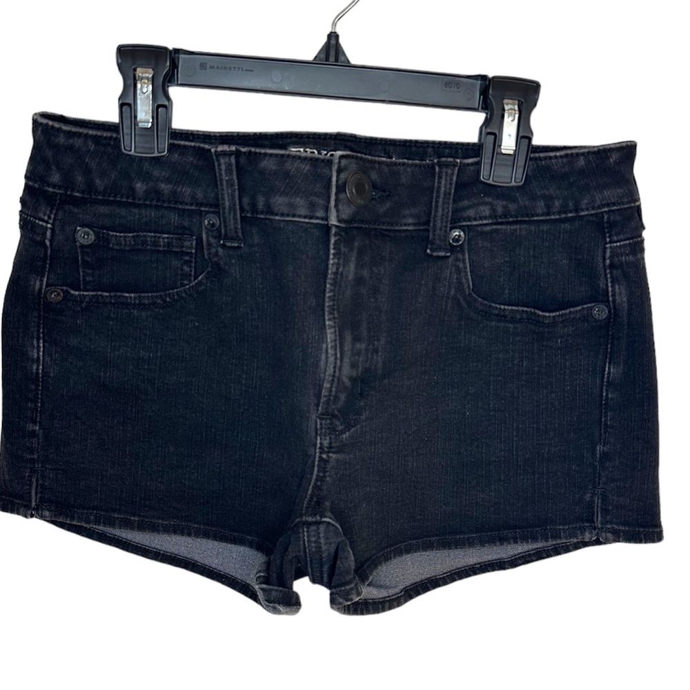 American Eagle Outfitters  hi rise shortie in black/ size 4 like new - Picture 2 of 8